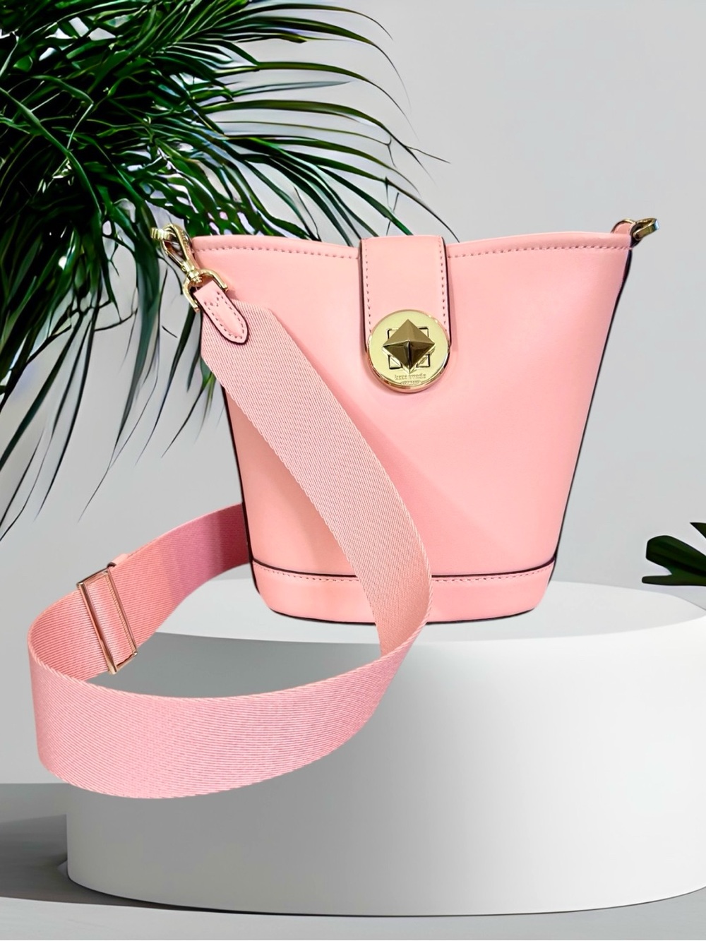 Kate Spade Audrey Mini Bucket Bag Small Crossbody Leather Pink NWT